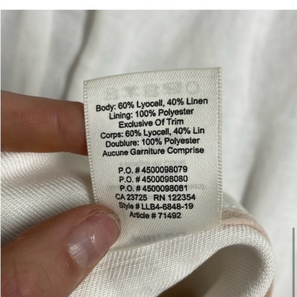 Wilfred Aritzia Cezzane wide leg trouser pant linen blend - Picture 3 of 6